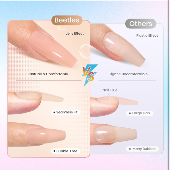 Gel Nail Tips 240Pcs Neutral Medium Coffin Colored False Nail Acrylic Nails FC6 - Picture 3 of 7